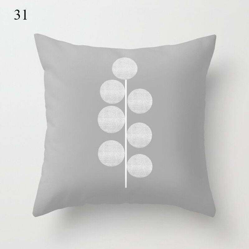 18" Abstract Art Cushion Cover Pillow Case - Multi-Colored Polyester