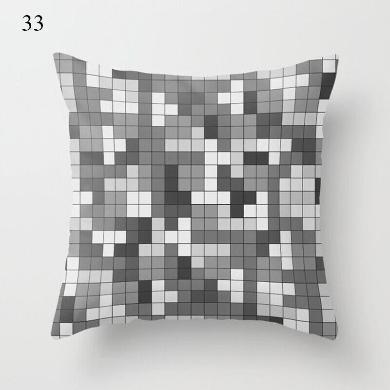 18" Abstract Art Cushion Cover Pillow Case - Multi-Colored Polyester