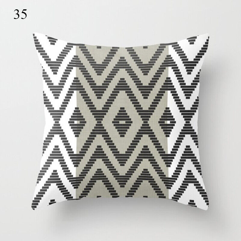 18" Abstract Art Cushion Cover Pillow Case - Multi-Colored Polyester