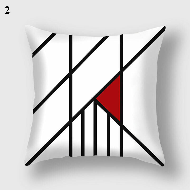 18" Abstract Art Cushion Cover Pillow Case - Multi-Colored Polyester