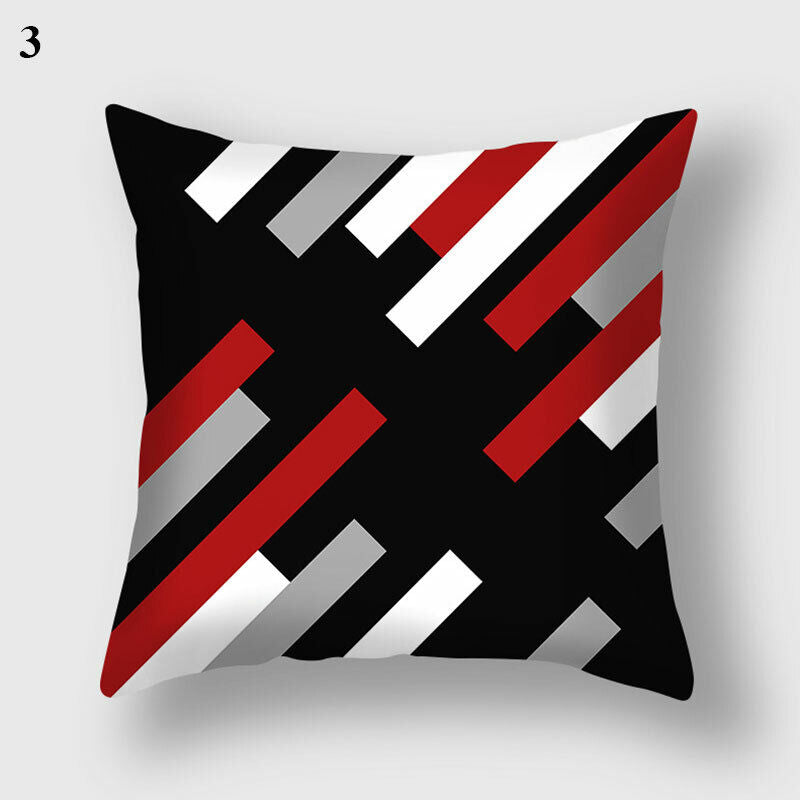 18" Abstract Art Cushion Cover Pillow Case - Multi-Colored Polyester