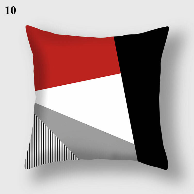 18" Abstract Art Cushion Cover Pillow Case - Multi-Colored Polyester