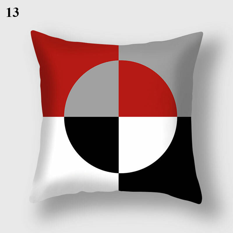 18" Abstract Art Cushion Cover Pillow Case - Multi-Colored Polyester