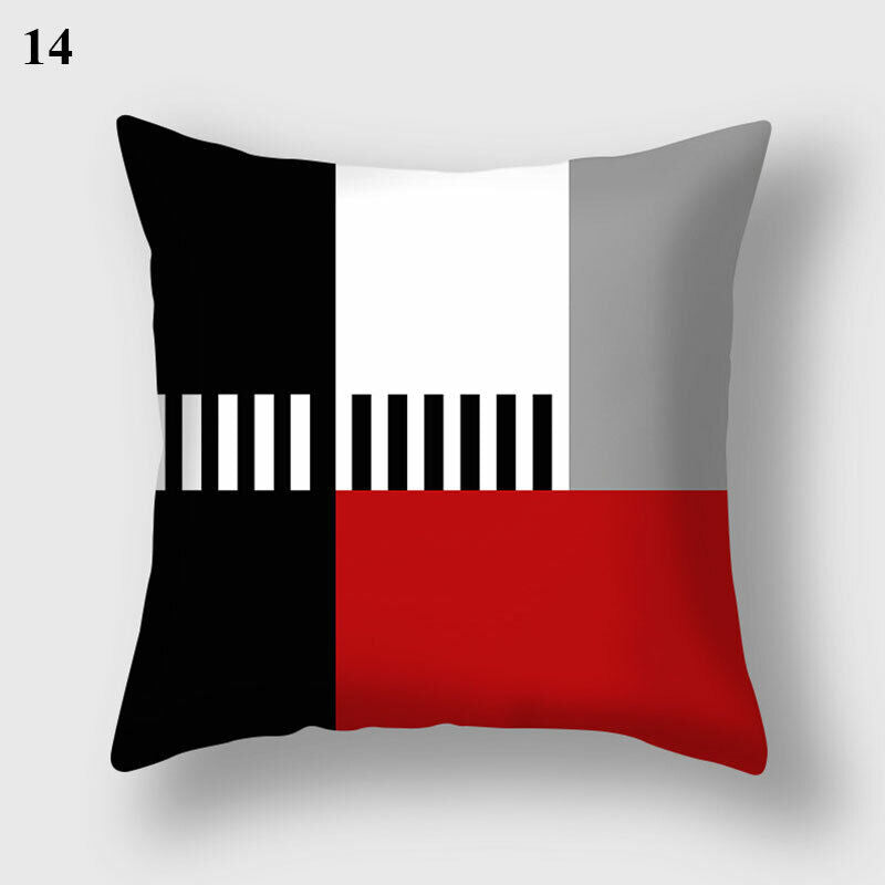 18" Abstract Art Cushion Cover Pillow Case - Multi-Colored Polyester