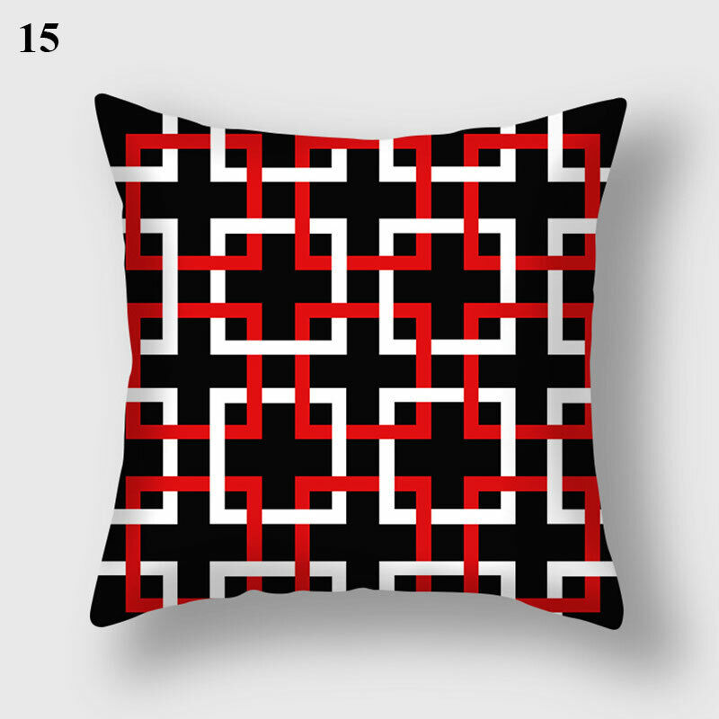 18" Abstract Art Cushion Cover Pillow Case - Multi-Colored Polyester