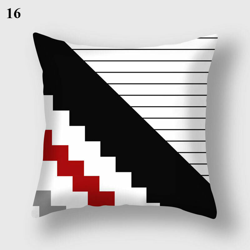 18" Abstract Art Cushion Cover Pillow Case - Multi-Colored Polyester
