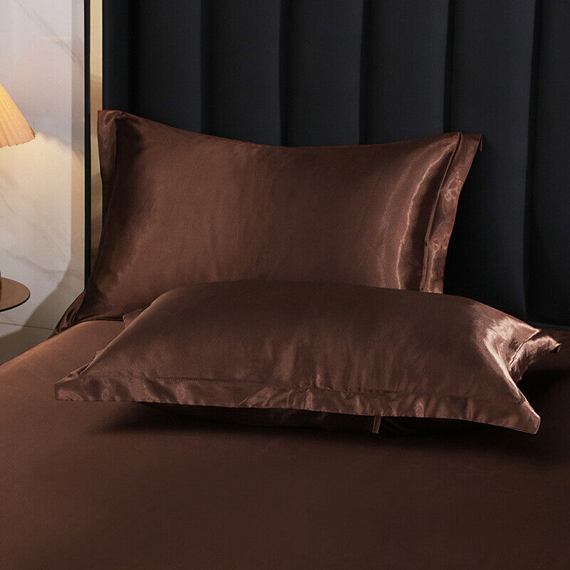Silk Satin Pillowcases Hypoallergenic Cooling Soft Bedding Covers