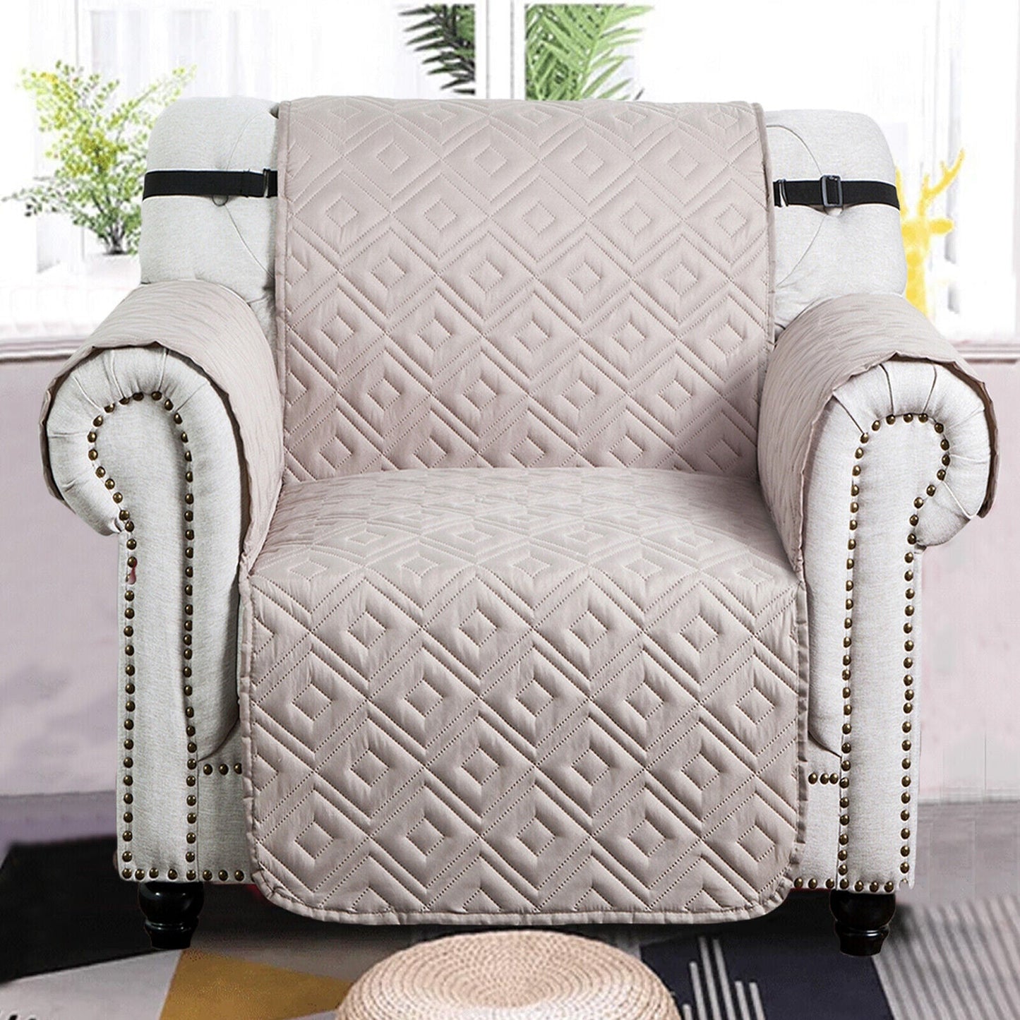 Water-Repellent Quilted Sofa Cover Pet Protector Non-Slip Throw