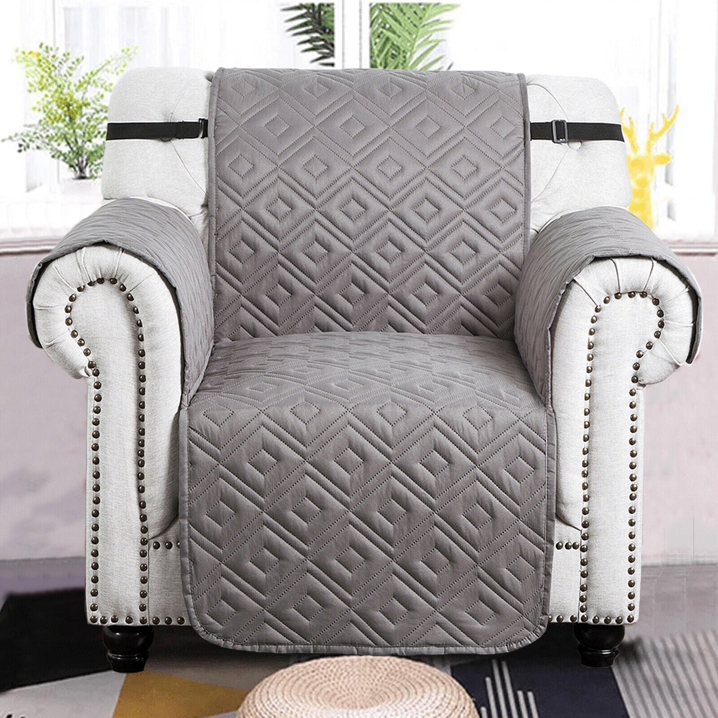 Water-Repellent Quilted Sofa Cover Pet Protector Non-Slip Throw