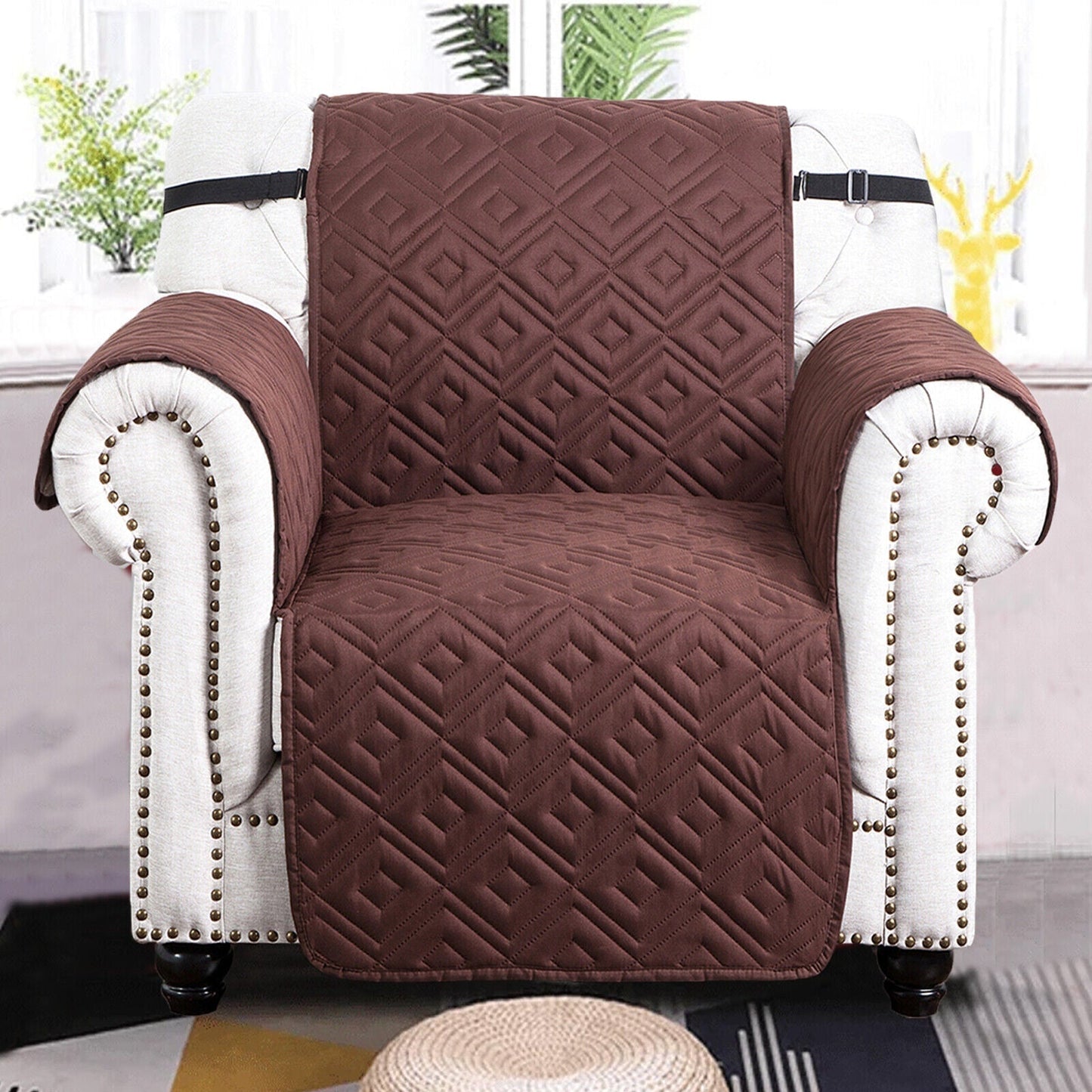 Water-Repellent Quilted Sofa Cover Pet Protector Non-Slip Throw
