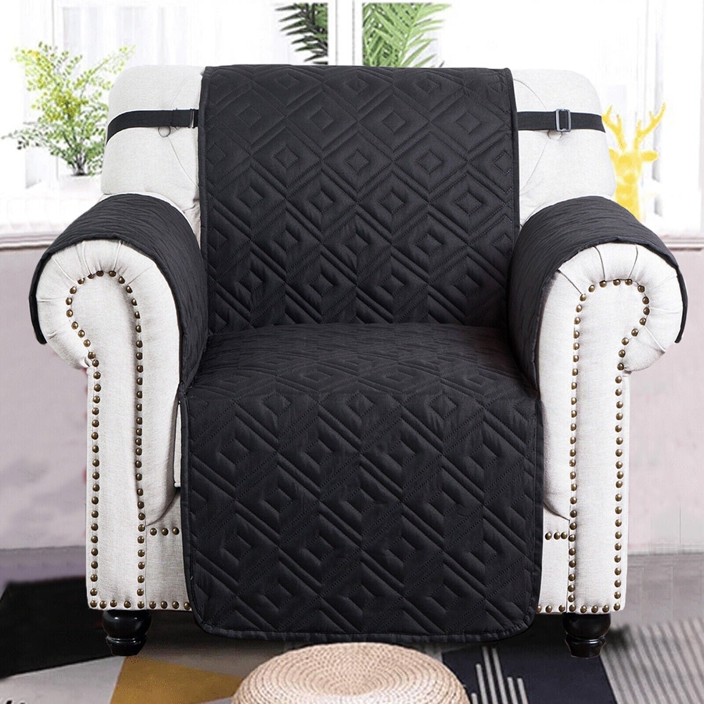 Water-Repellent Quilted Sofa Cover Pet Protector Non-Slip Throw
