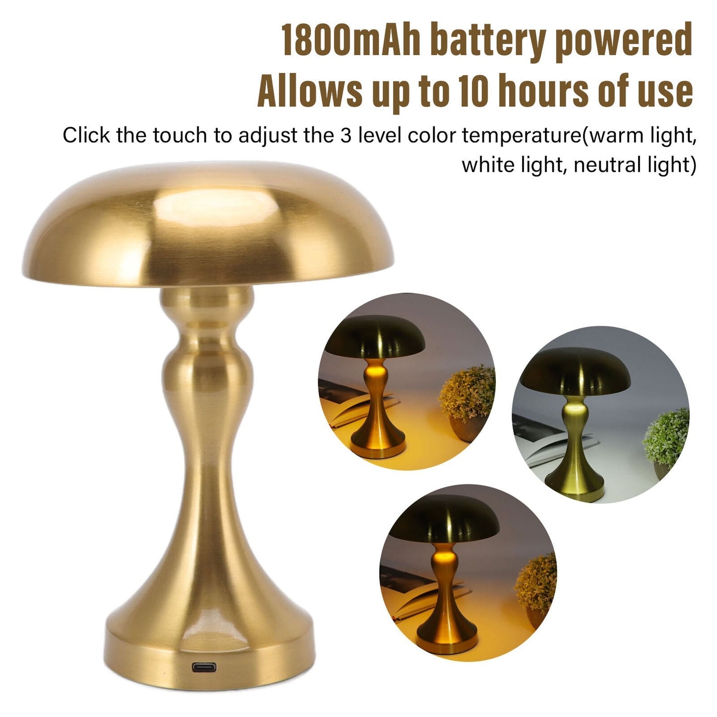 Rechargeable Touch Table Lamp with LED Illumination