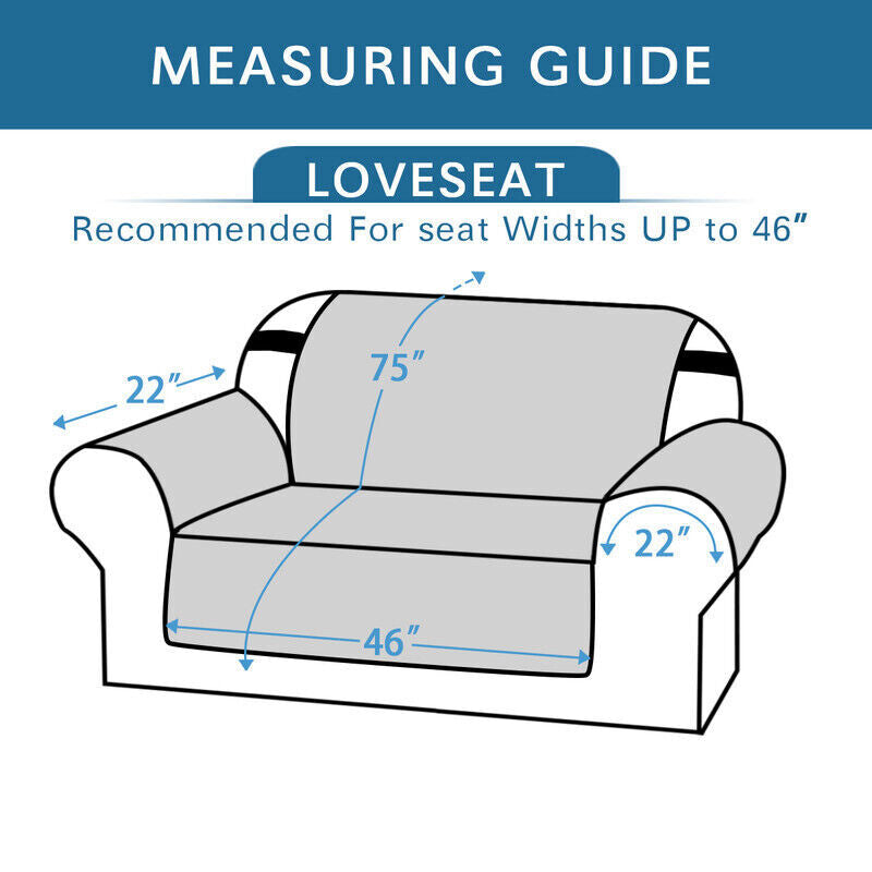 Water-Repellent Quilted Sofa Cover Pet Protector Non-Slip Throw