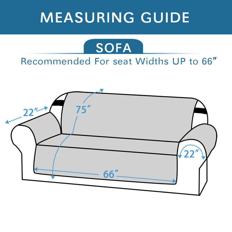Water-Repellent Quilted Sofa Cover Pet Protector Non-Slip Throw