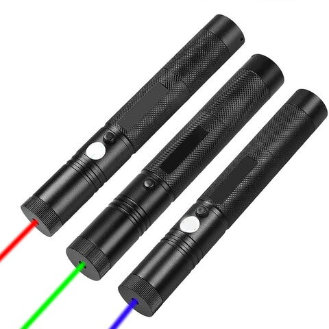Rechargeable USB Laser Pointer with Adjustable Focus and Safety Lock