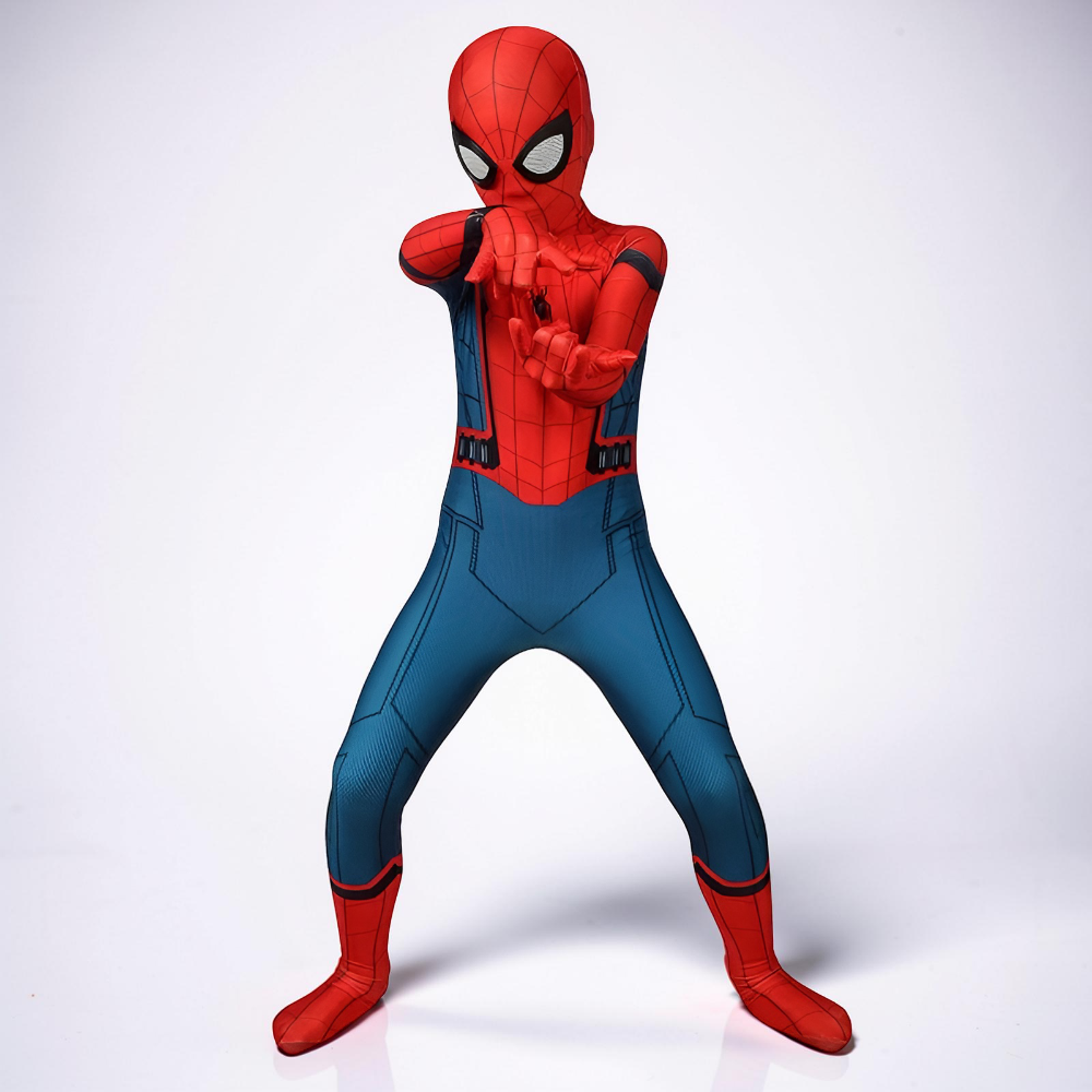 Kids Superhero Stretch Cosplay Costume with Mask