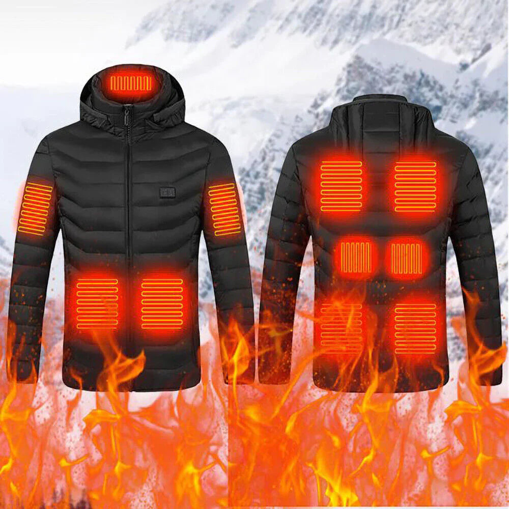 USB Heated Jacket for Men and Women - Lightweight Winter Coat with 3 Heat Settings