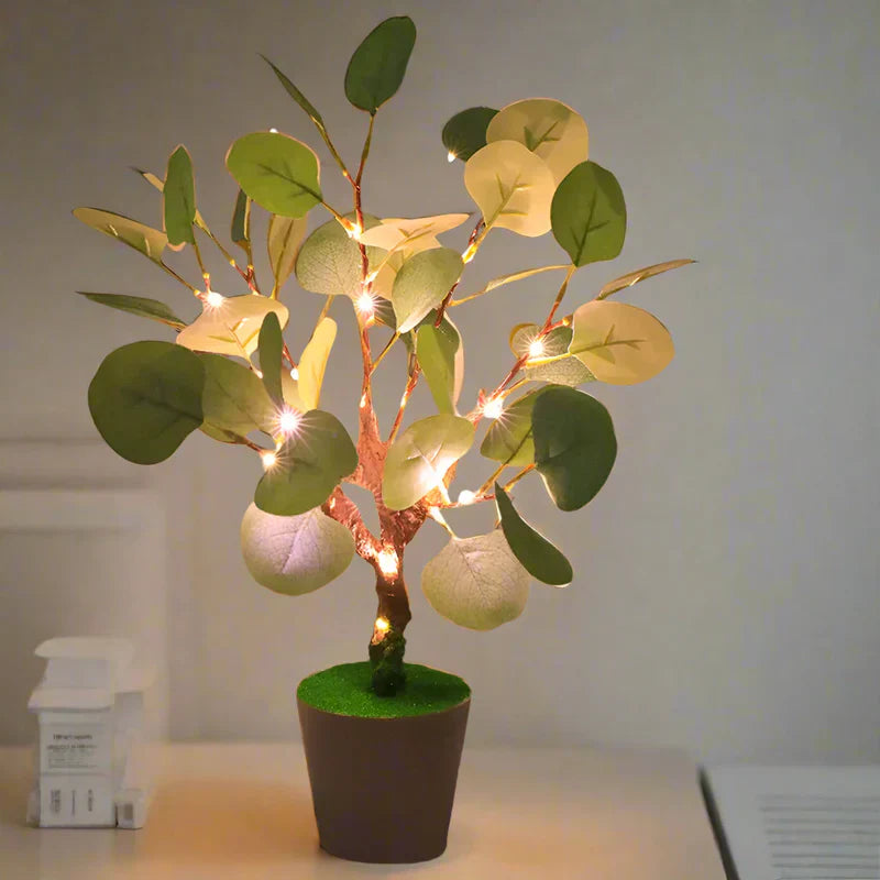 Christmas Branch LED Night Light with Decorative Pot