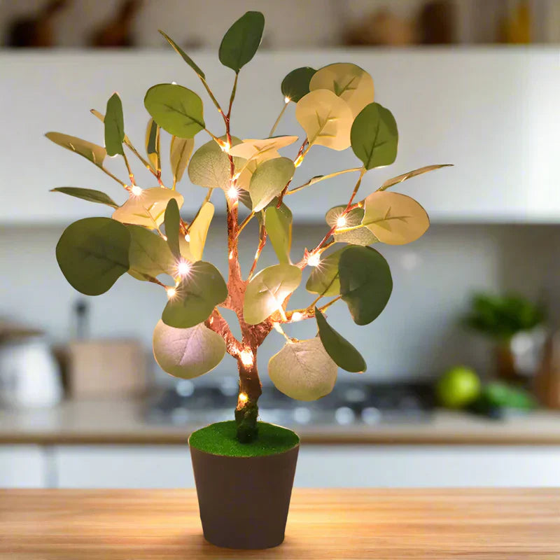 Christmas Branch LED Night Light with Decorative Pot