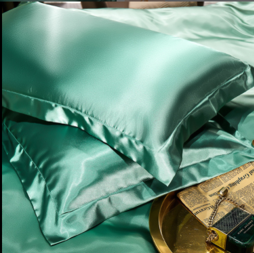 Silk Satin Pillowcases for Sensitive Skin - Hypoallergenic Cooling Cushion Covers