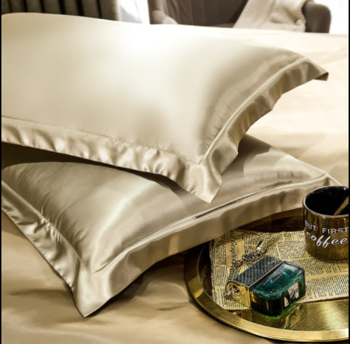 Silk Satin Pillowcases for Sensitive Skin - Hypoallergenic Cooling Cushion Covers