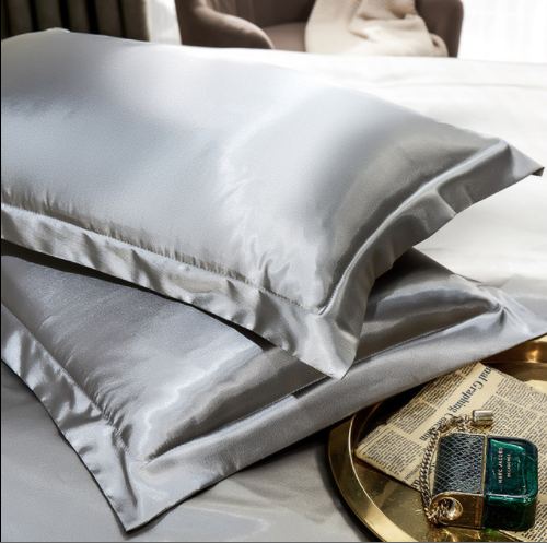 Silk Satin Pillowcases for Sensitive Skin - Hypoallergenic Cooling Cushion Covers