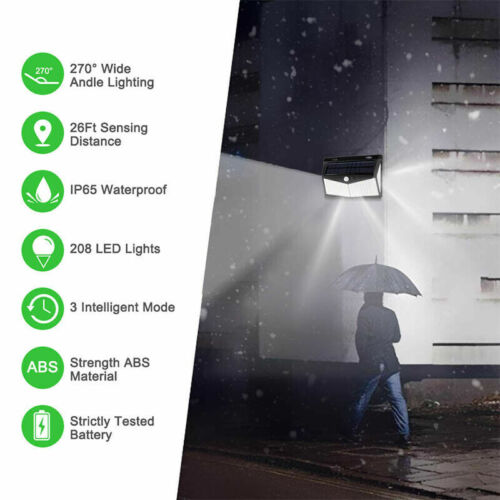 Solar Motion Sensor Outdoor Light with 3 Modes