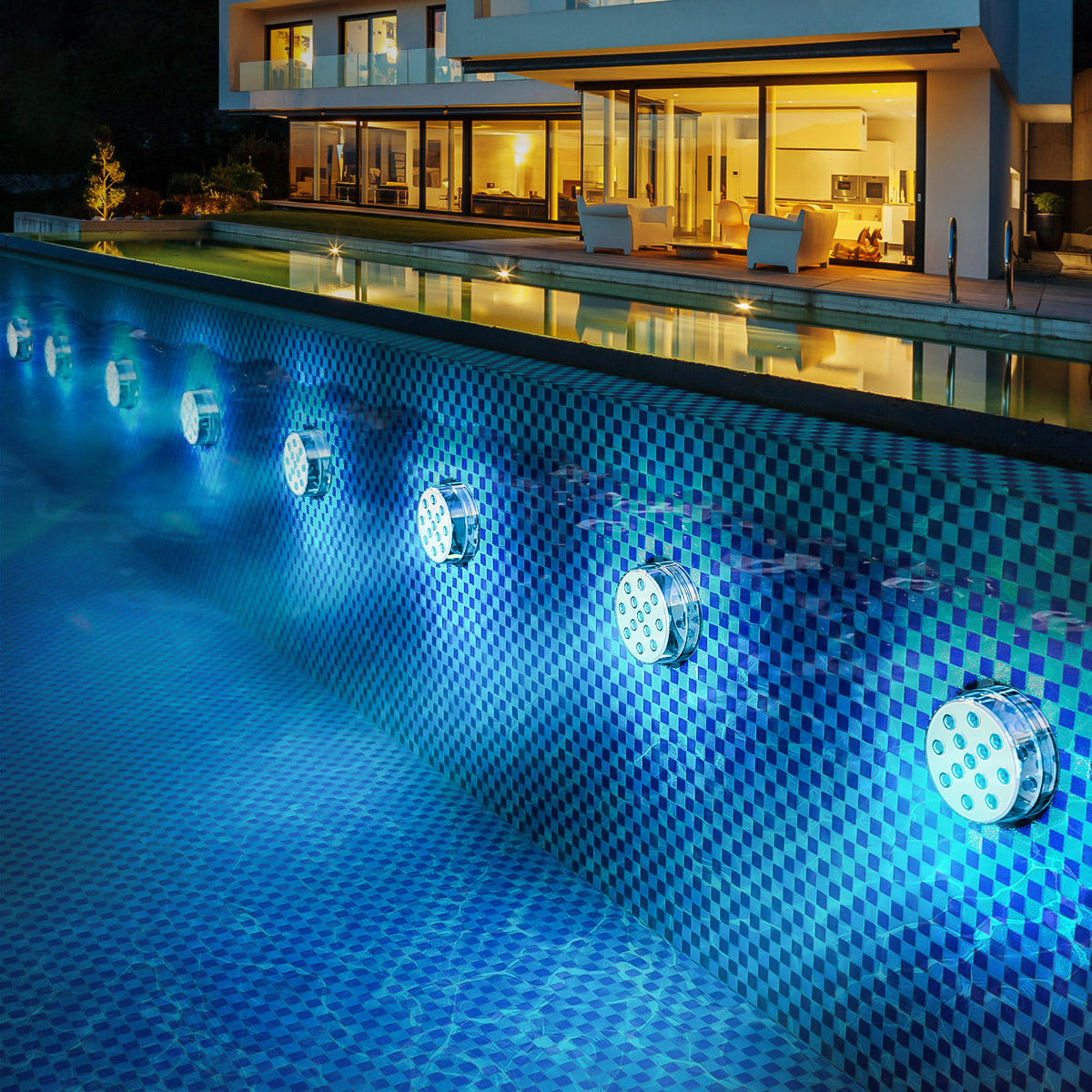 RGB Underwater Pool Lights with Remote Control and 10 LEDs