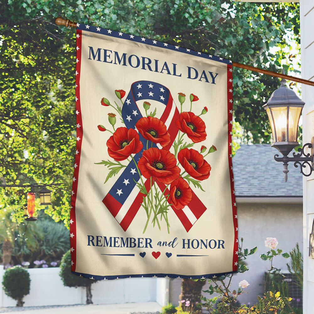 Memorial Day Double-Sided Canvas Flag