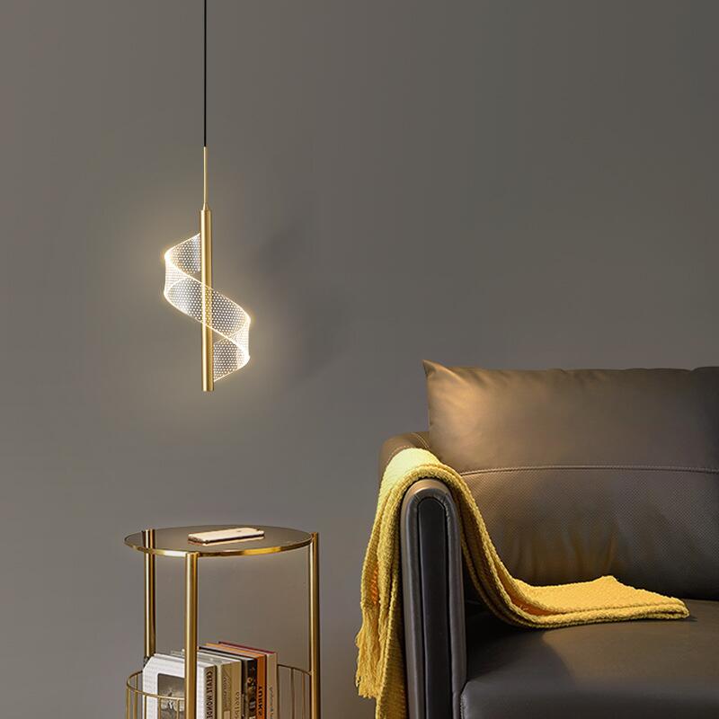 Elegant Black and Gold LED Pendant Light with Adjustable Lighting