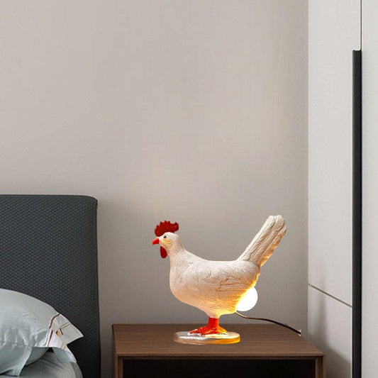 Chicken-Shaped Resin LED Night Light