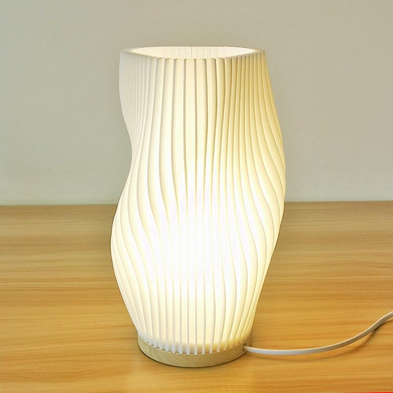 French Cream Pleated Desk Lamp