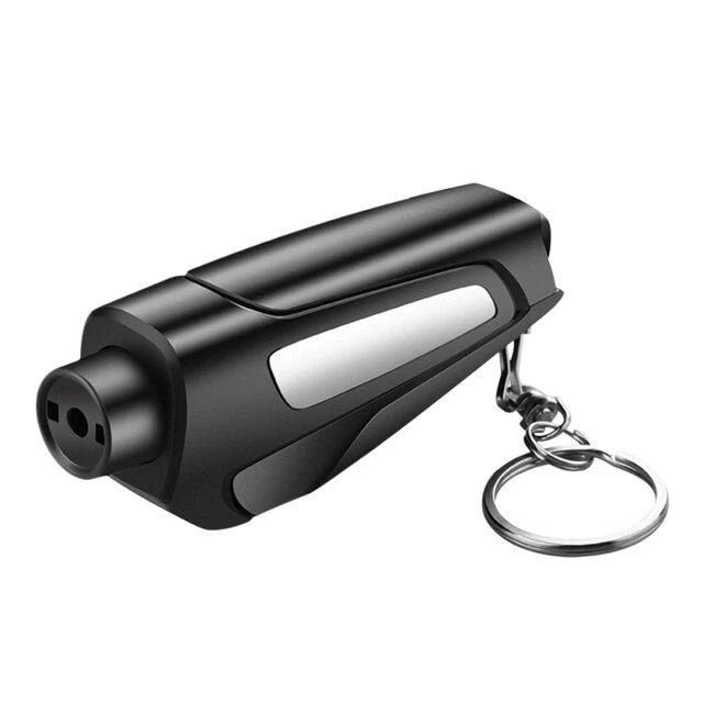 Compact Safety Hammer with Glass Breaker and Seat Belt Cutter
