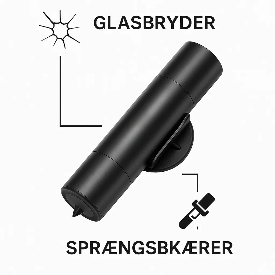 2-in-1 Emergency Tool with Glass Breaker and Safety Cutter