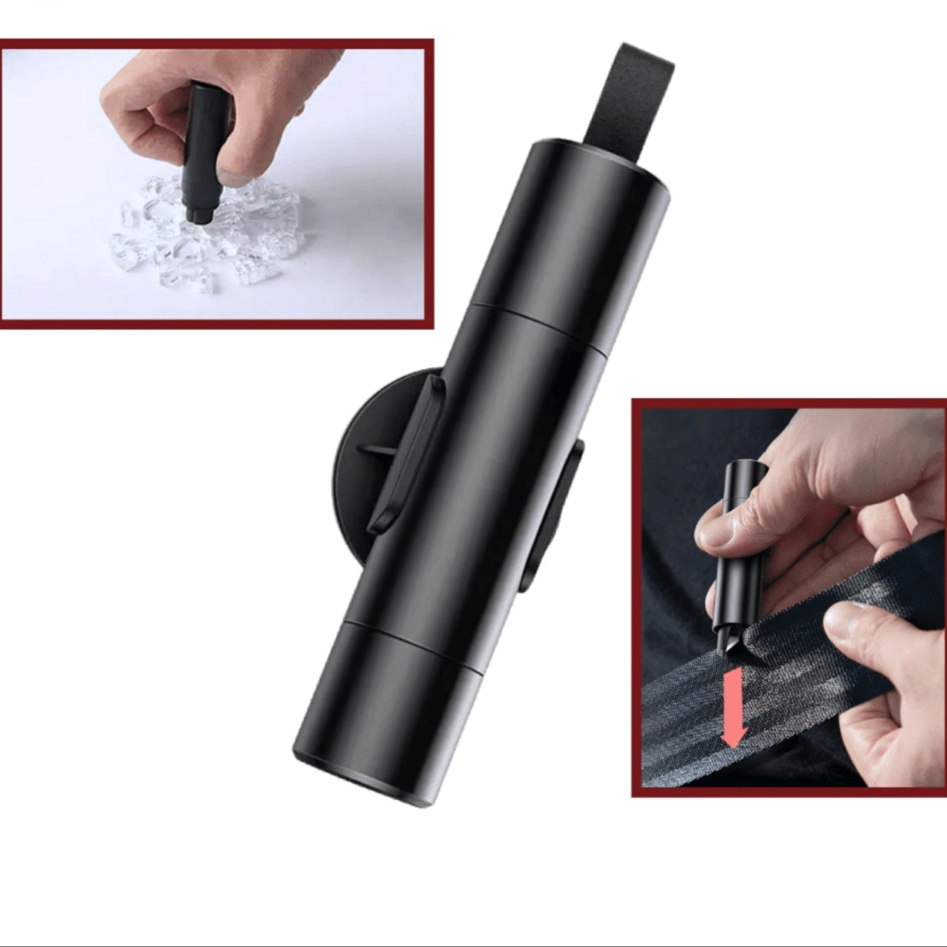 2-in-1 Emergency Tool with Glass Breaker and Safety Cutter