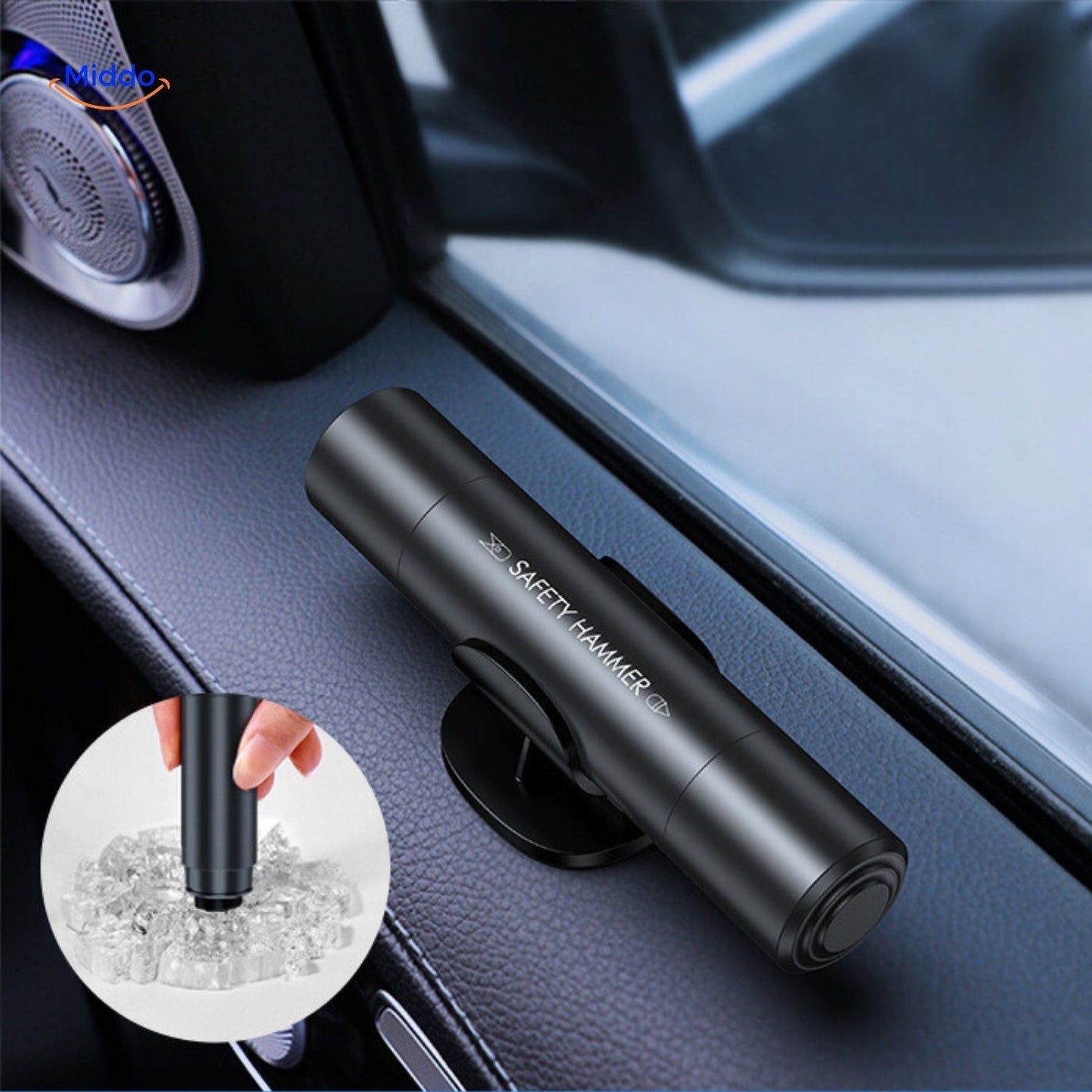 2-in-1 Emergency Tool with Glass Breaker and Safety Cutter