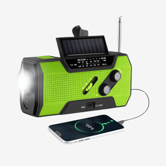 Emergency Radio Power Bank with Flashlight and SOS Alarm