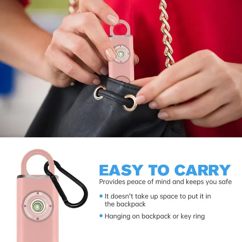Personal Safety Alarm Keychain with 130 dB Siren and Flashlight