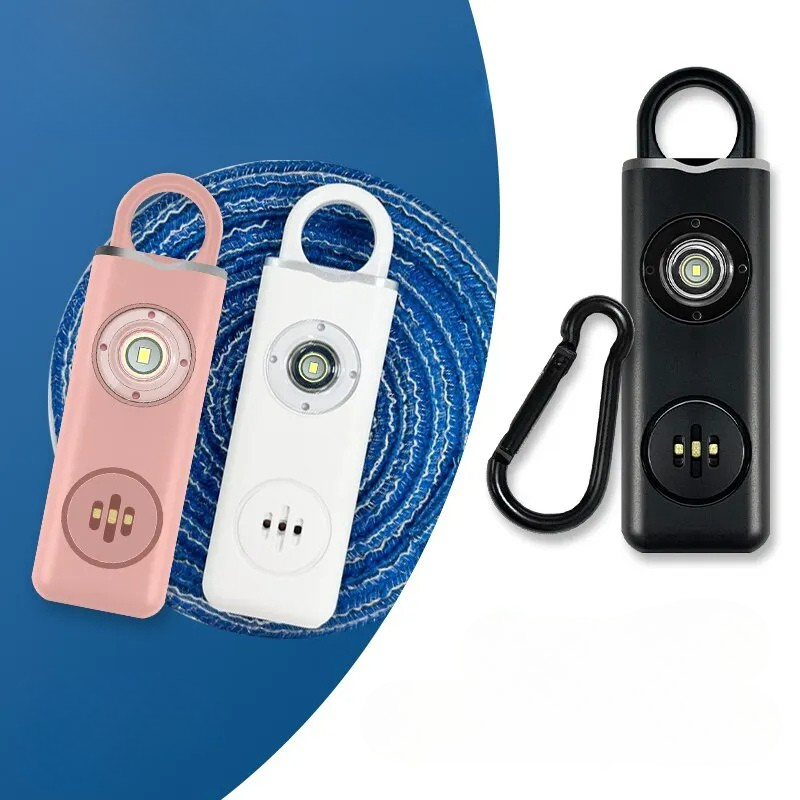 Personal Safety Alarm Keychain with 130 dB Siren and Flashlight