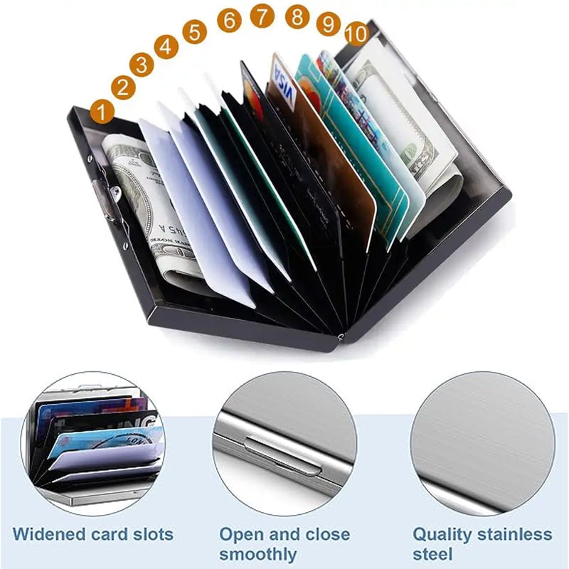 Slim RFID Card Holder for 6 Cards - Compact and Secure