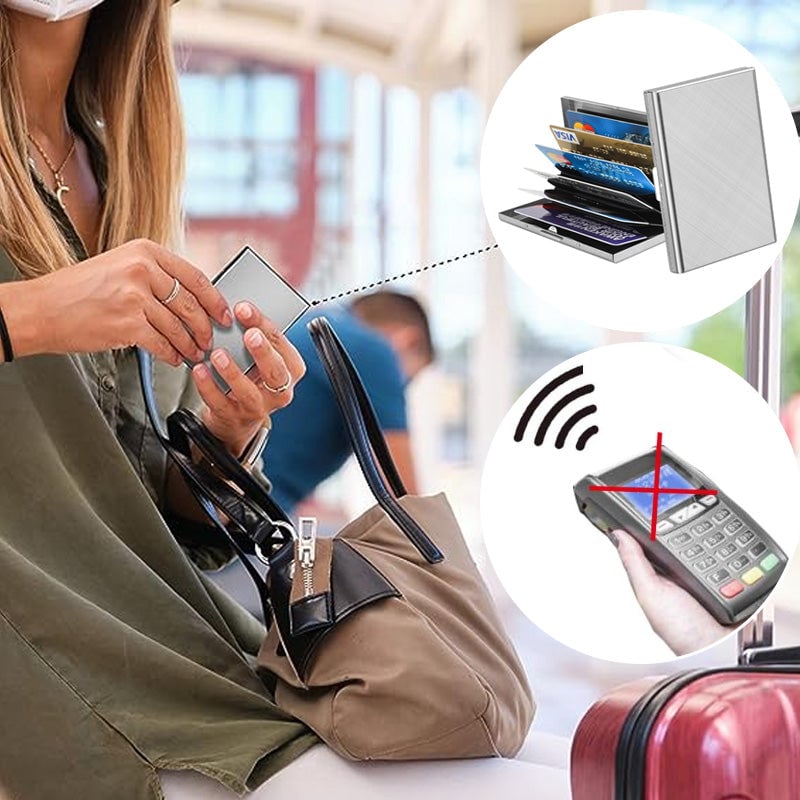 Slim RFID Card Holder for 6 Cards - Compact and Secure