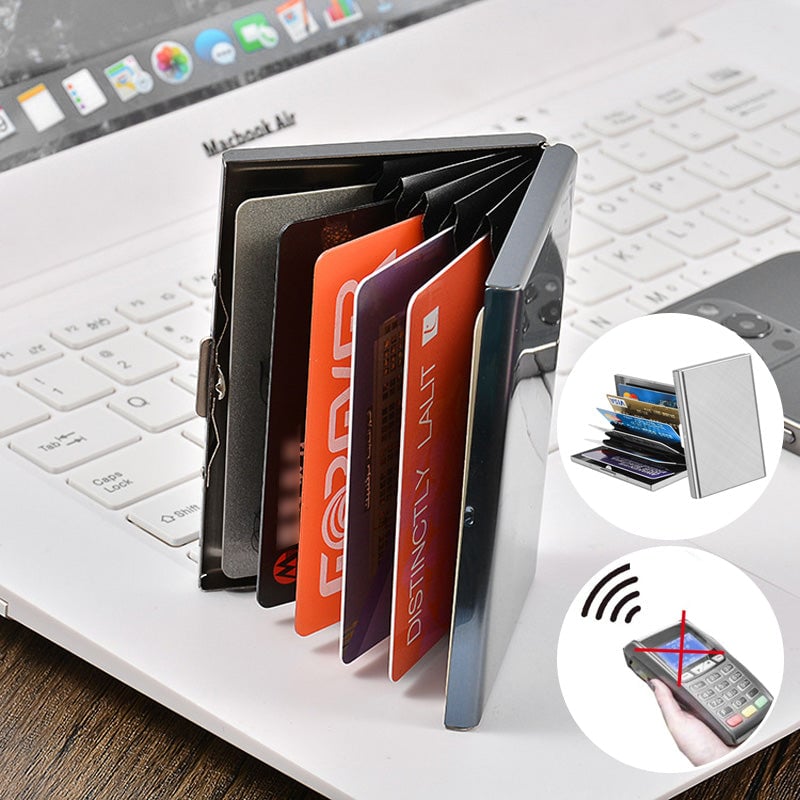 Slim RFID Card Holder for 6 Cards - Compact and Secure