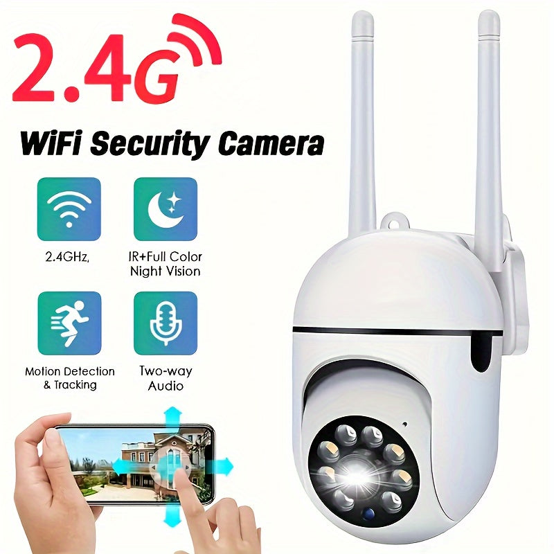 Indoor/Outdoor App-Controlled Security Camera with Night Vision and Motion Detection