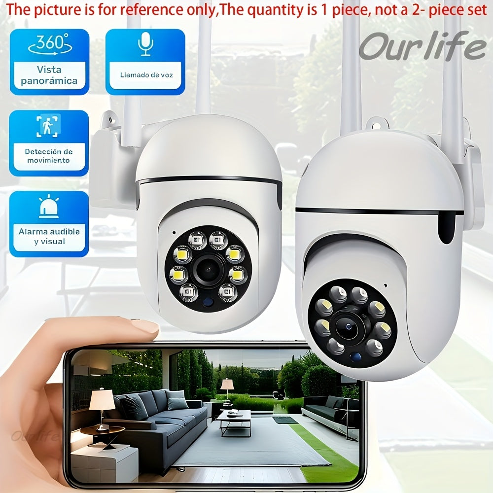 Indoor/Outdoor App-Controlled Security Camera with Night Vision and Motion Detection