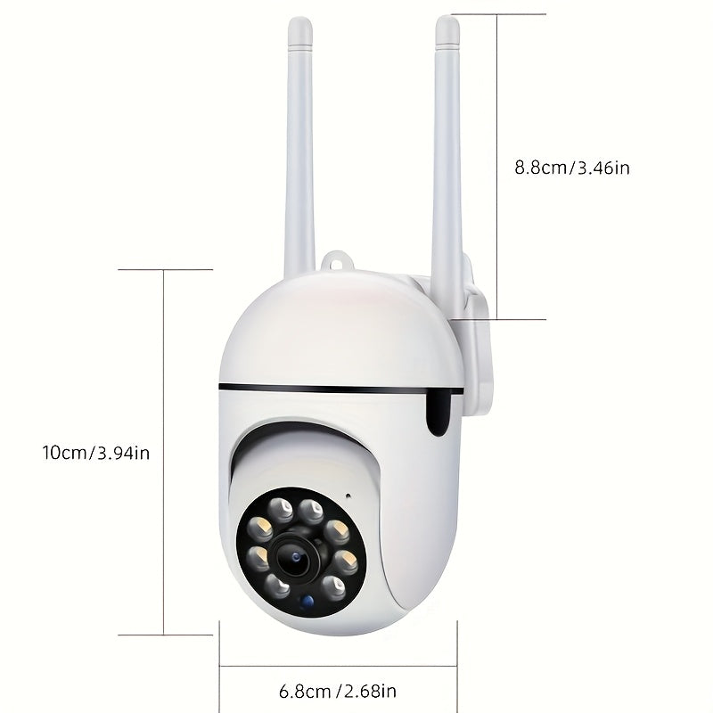 Indoor/Outdoor App-Controlled Security Camera with Night Vision and Motion Detection