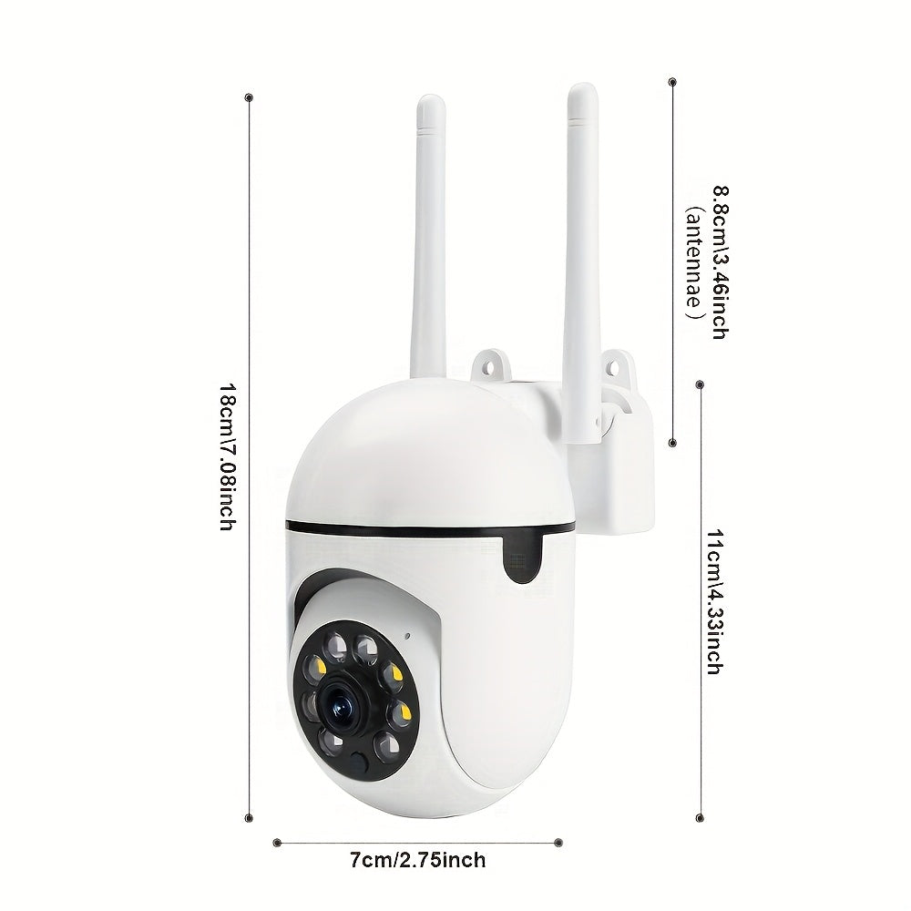 Indoor/Outdoor App-Controlled Security Camera with Night Vision and Motion Detection