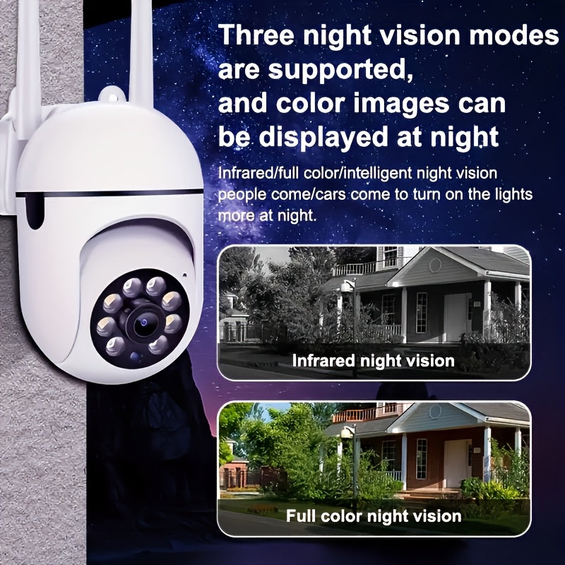 Indoor/Outdoor App-Controlled Security Camera with Night Vision and Motion Detection