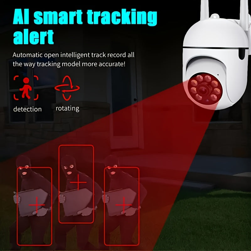 Indoor/Outdoor App-Controlled Security Camera with Night Vision and Motion Detection