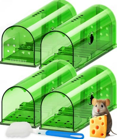 Humane Mouse Traps 4-Pack with Touch-Free Release