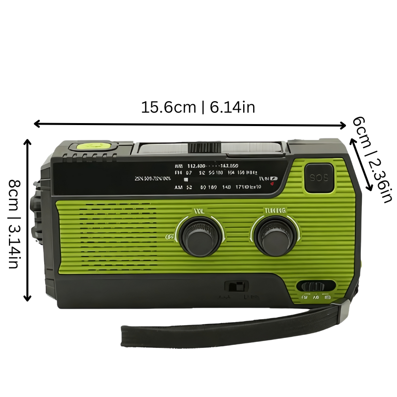 All-in-One Emergency Radio with Flashlight and Power Bank